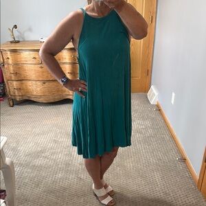 Old Navy Green Sleeveless Halter Sundress Casual Midi